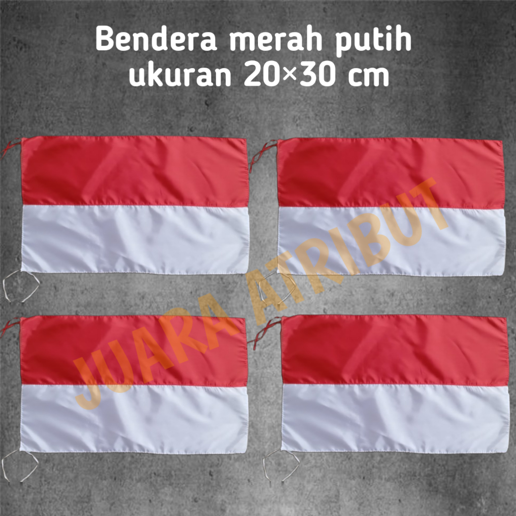 

BENDERA MERAH PUTIH UKURAN 20X30CM BAHAN SATIN / BENDERA MOTOR 20X30CM