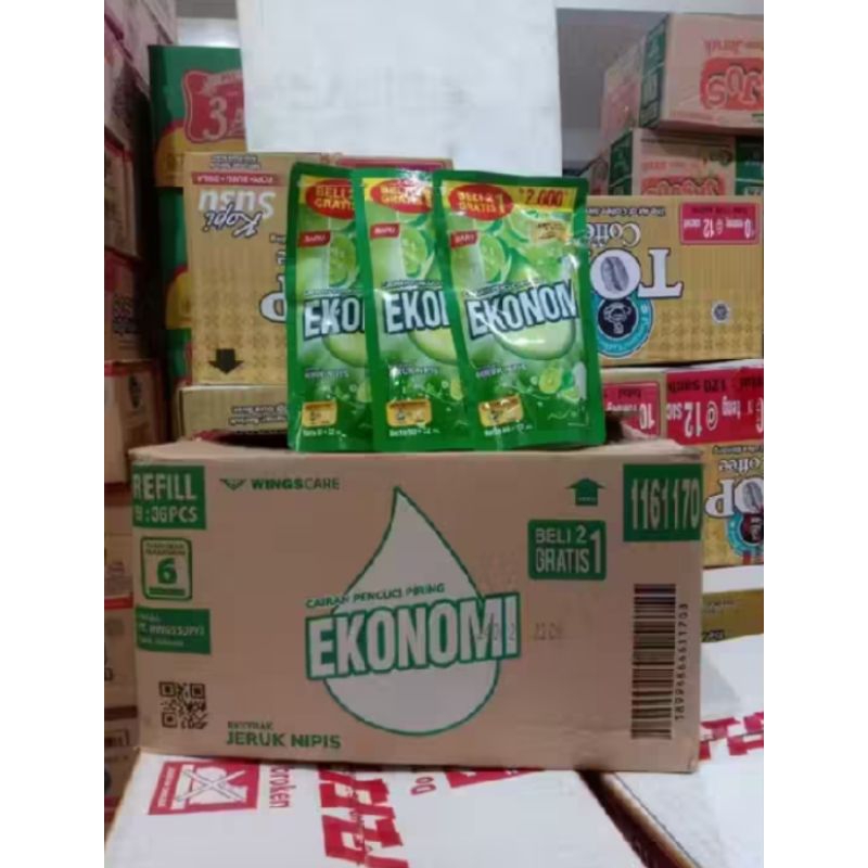 SABUN CUCI PIRING EKONOMI Nanas/jeruknipis 122ML 1 DUS