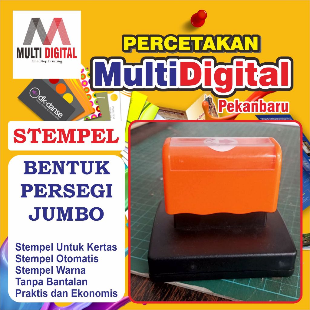 

Stempel Warna PERSEGI ukuran JOMBO (Flash / Otomatis) bagus dan cepat