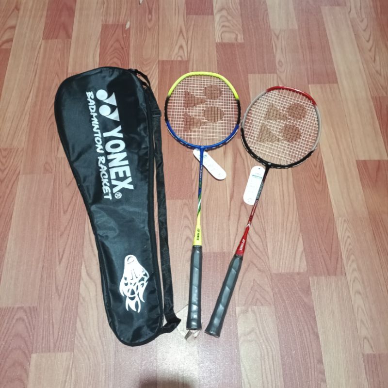 Reket badminton senyawa sepasang free 2pcs towel grip/badminton reket set/reket badminton/badminton 