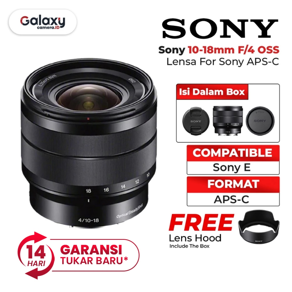 Sony E 10-18 mm f4 OSS Sony 10-18mm f/4 Garansi Resmi
