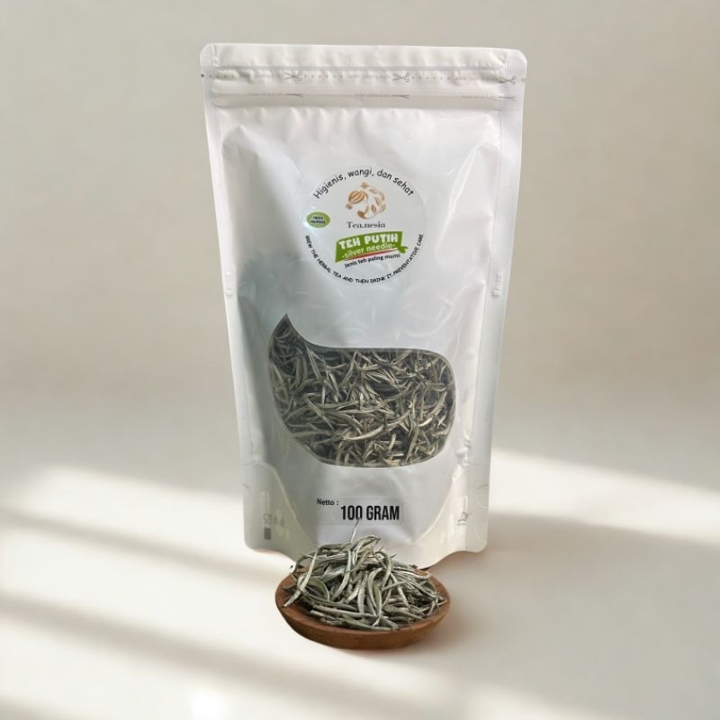 

white tea teh putih 100 gram Tea.nesia pucuk daun teh premium