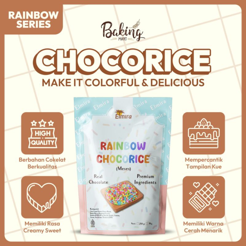 

Chocorice Elmira Rainbow / Meses Coklat Elmira Rainbow 1kg