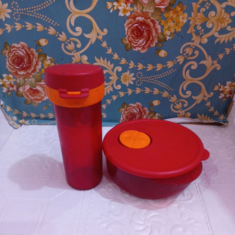 PAKET TEMPAT MAKAN dan MINUM KRISTAL TUPPERWARE PL