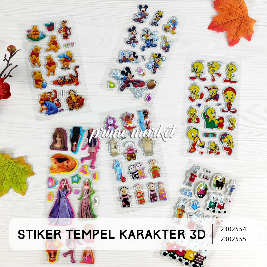 

Stiker Mainan 3D Stiker Tempel Spongebob Winnie The Pooh Stiker Anak - Anak Mickey (2302554 2302555)
