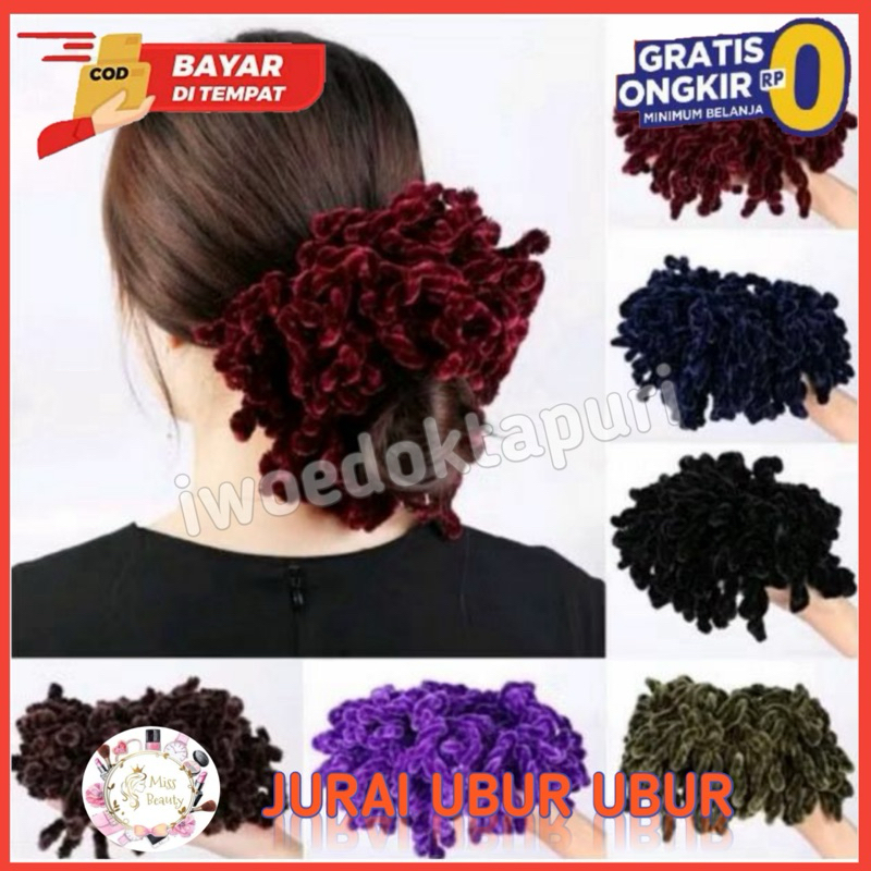 IWD Ikat Rambut Ubur-Ubur Kunciran Cendol Cepolan Hijab Kerudung IRU100 Scrunchie Jumbo Besar Cepol 