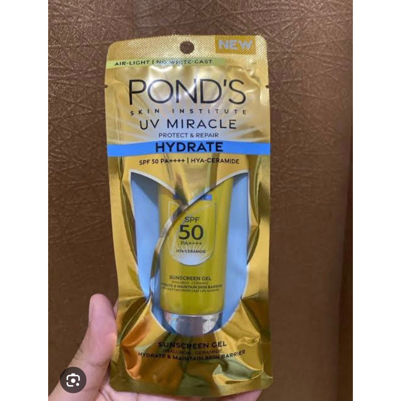 New launching PONDS sunscreen gel spf 50 pa+++