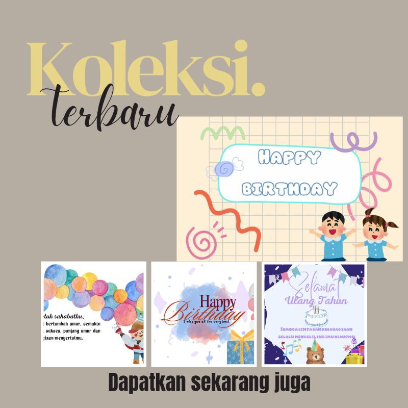 

kartu ucapan ulang tahun anak, kartu ucapan ultah, kartu birthday, greeting card, kartu solo, kartu