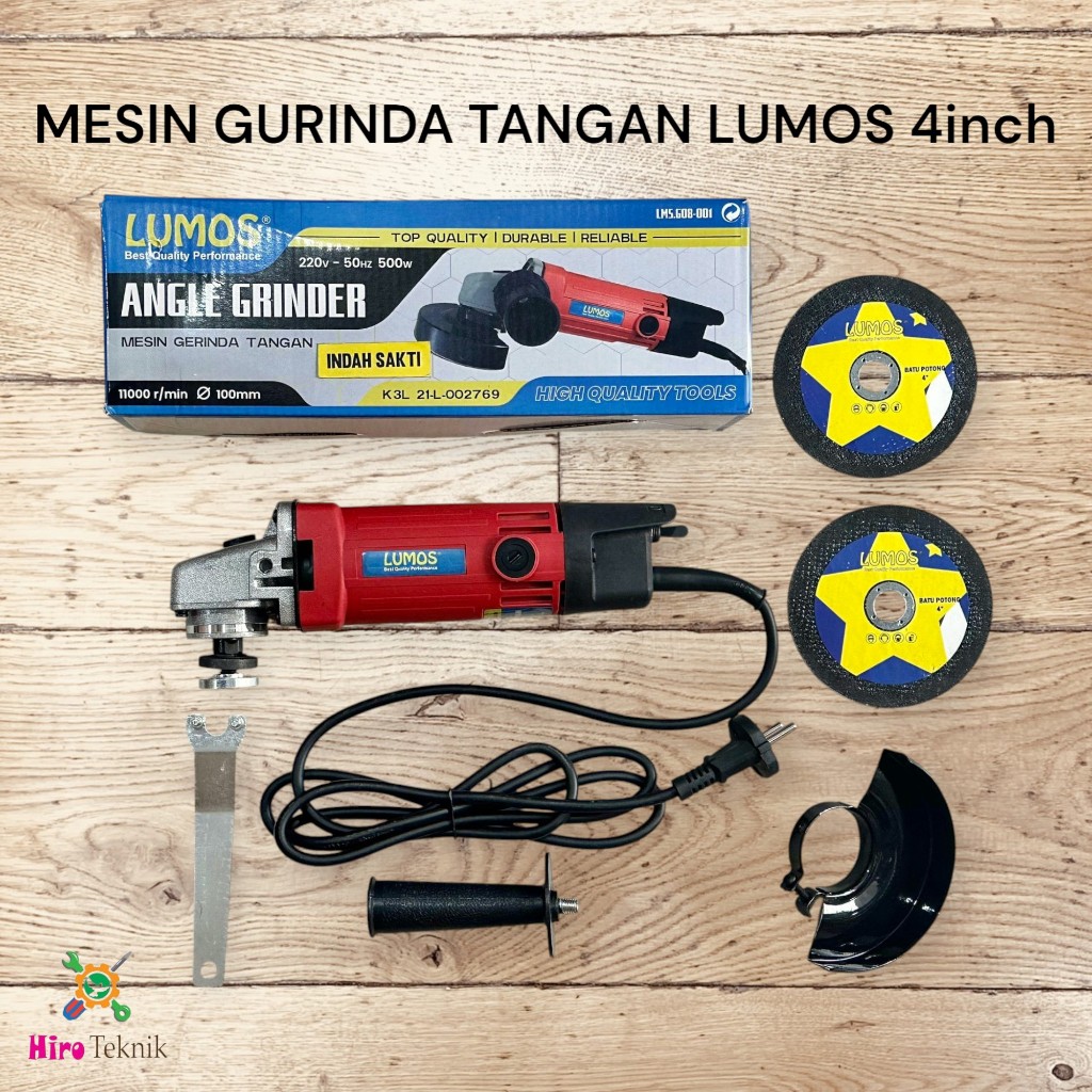 MESIN GURINDA TANGAN LUMOS 4inch/GURINDA TANGAN LUMOS