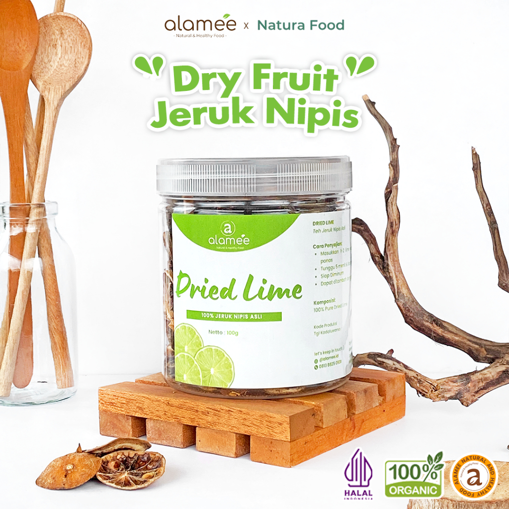 

ALAMEE Dried Lime Slice Tea Jeruk Nipis Kering Teh Herbal Buah Iris Organik Premium 100gr