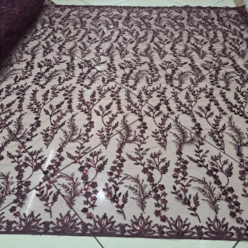 (COD) bakal kain tulle payet spaengle terbaru/ brokat salur mewah
