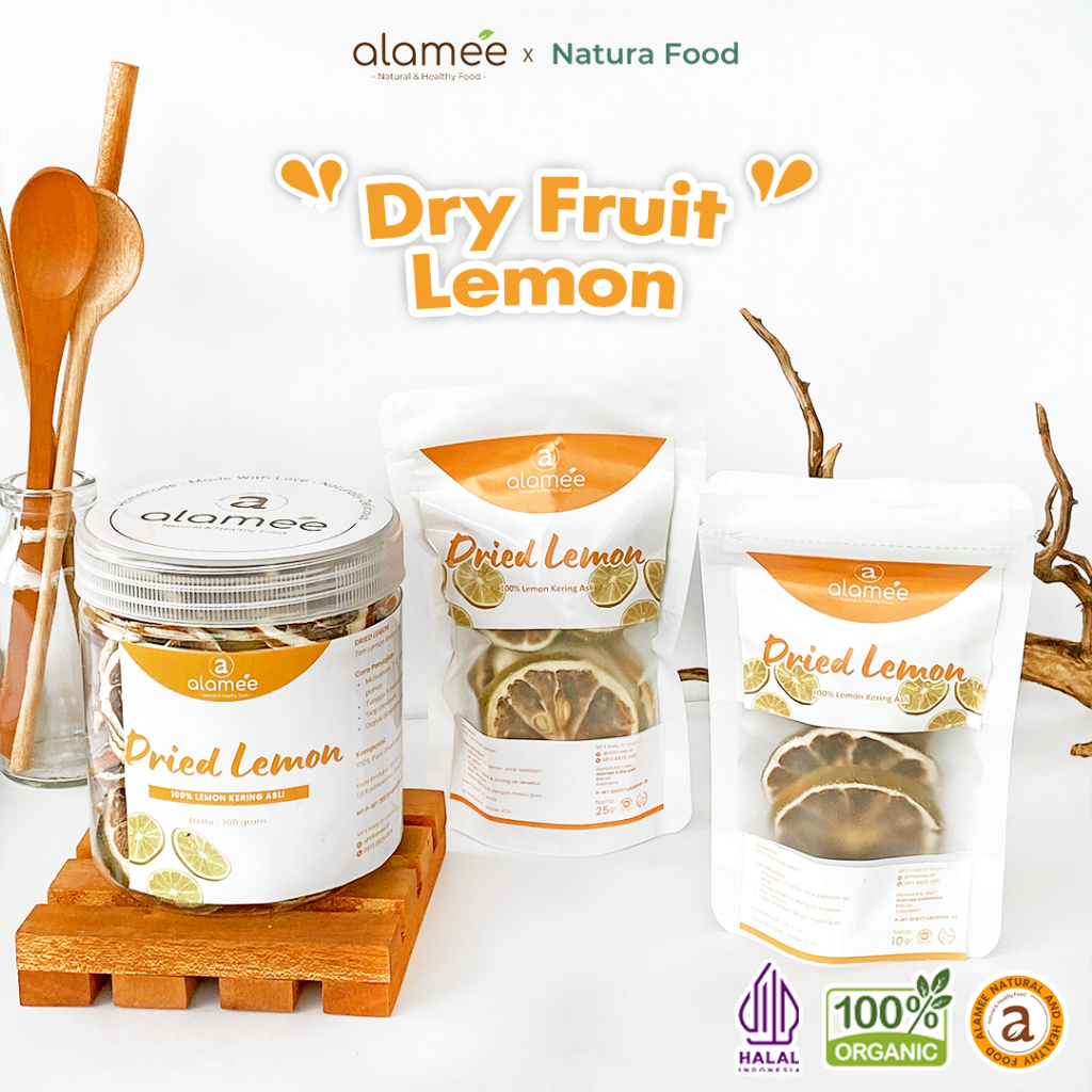 

ALAMEE Lemon Kering Dried Slice Tea Teh Herbal Iris Organik Minuman Herbal Premium