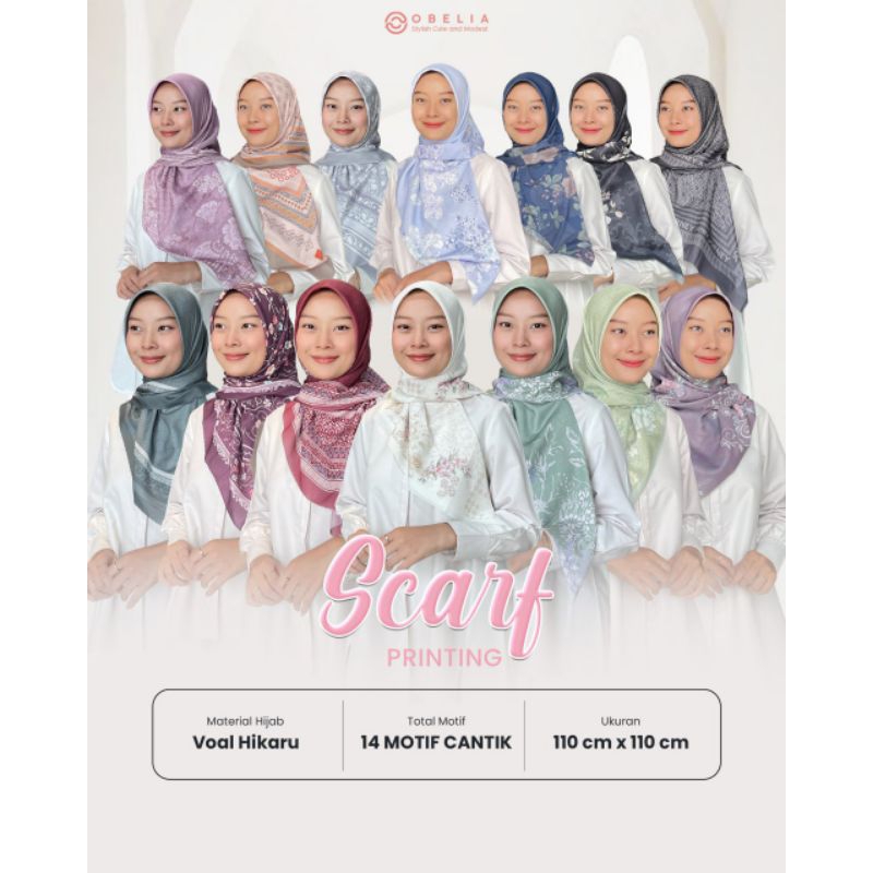 HIJAB PRINTING OBELIA Hijab Printing Motif Ekslusive