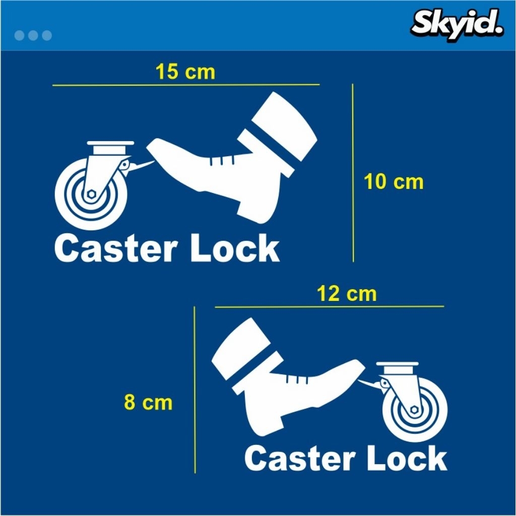 

Sticker Cutting CASTER LOCK bahan anti air Hardcase Accesories