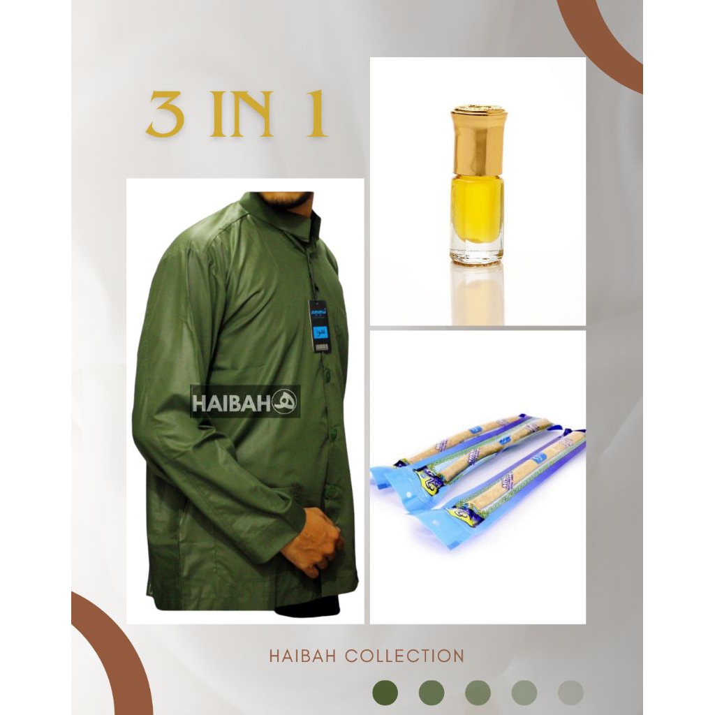 Baju Koko ammu warna hijau army baju Koko ammu baju Koko pria baju Koko lengan panjang baju Koko hai