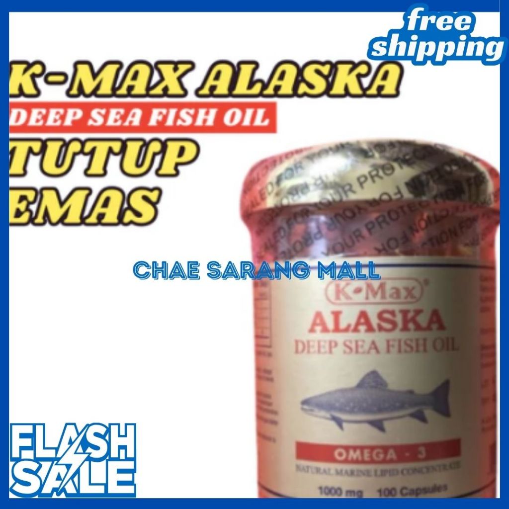 KMAX ALASKA TUTUP EMAS / K-MAX ALASKA TUTUP EMAS / KMAX ALASKA  OMEGA 3 DEEP SEA FISH OIL TUTUP EMAS