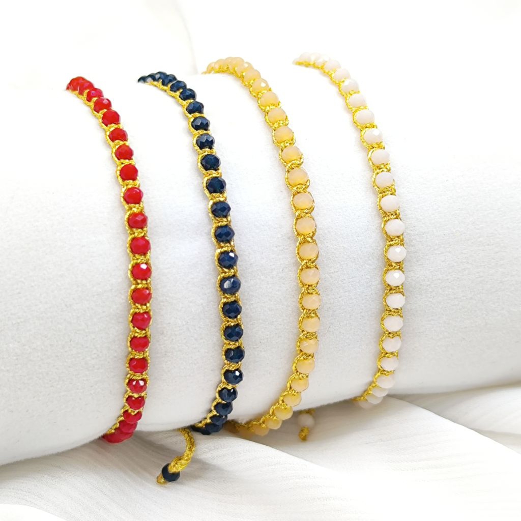 Crystal 3mm • bracelet inspired samapura bali • gelang bali • bracelet zodiak • bracelet persahabata