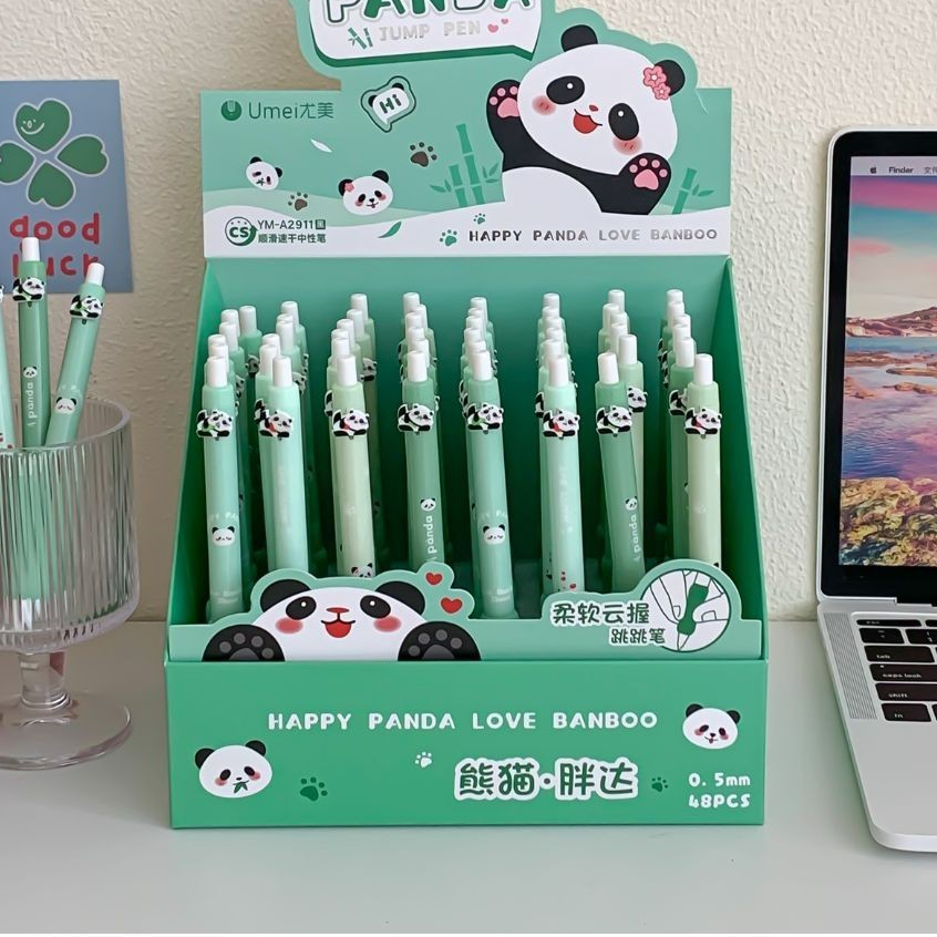 

Pen Hapus Tinta Hitam - Happy Panda Erasable Black Ink Gel Pen
