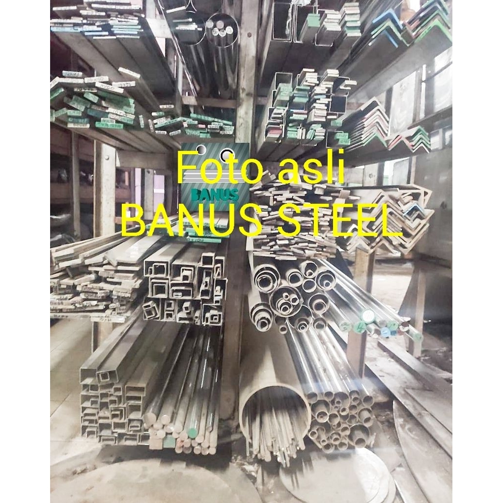 hollow stainless 304 Hairlane/miror 10x20x1,5mm= 1btg