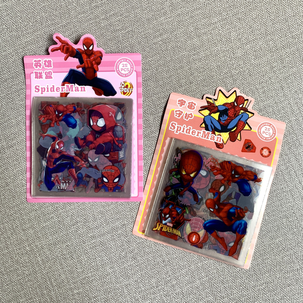 

Sticker Karakter Spiderman Transparan isi 25pcs | Stiker Tempel Mainan Anak