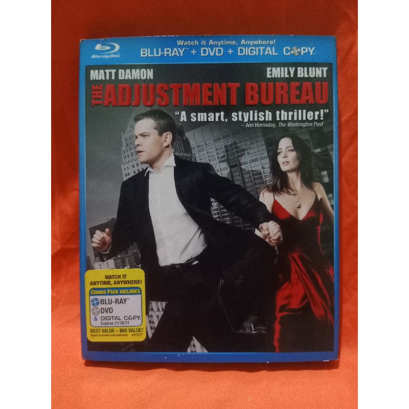 Bluray Original The Adjustment Bureau (Bekas) Bluray Disc BD Blu-Ray Movie