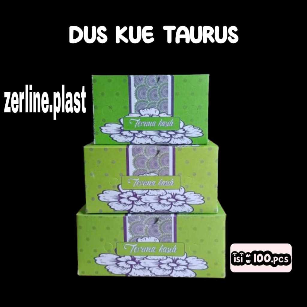 Dus Kue Gs Taurus - Box Kue Makanan/Snack @100Pcs