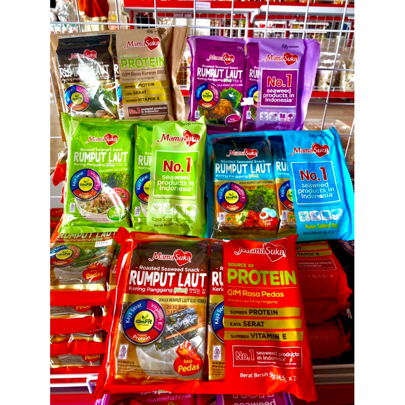 

Rumput Laut Kering Panggang / Roasted Seaweed snack / Rumput laut kering mama suka
