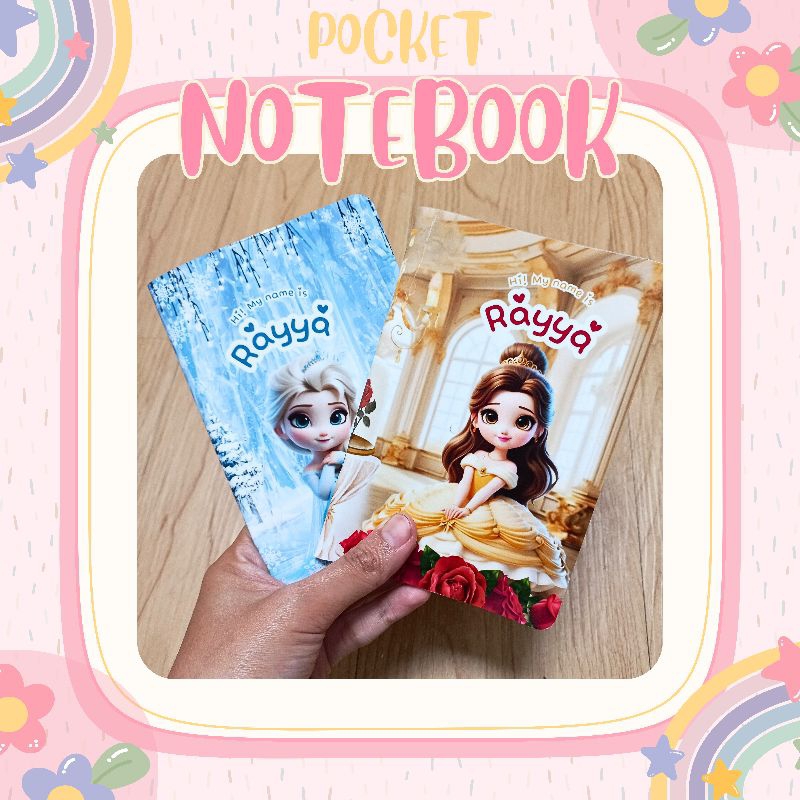 

Le Vania Custom Buku Tulis A6-FREE NAMA ANAK/Princess Edition Isi 30 lembar
