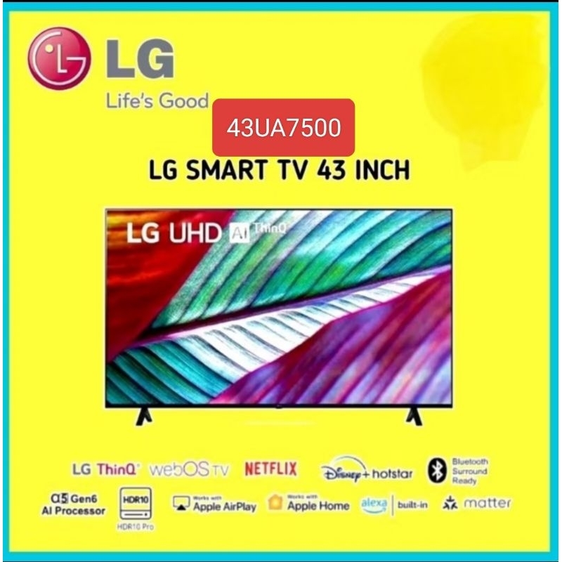 LG TV 43 INCH LED SMART TV 43UA7500 UHD 4K YOUTUBE/NETFLIX PROMO
