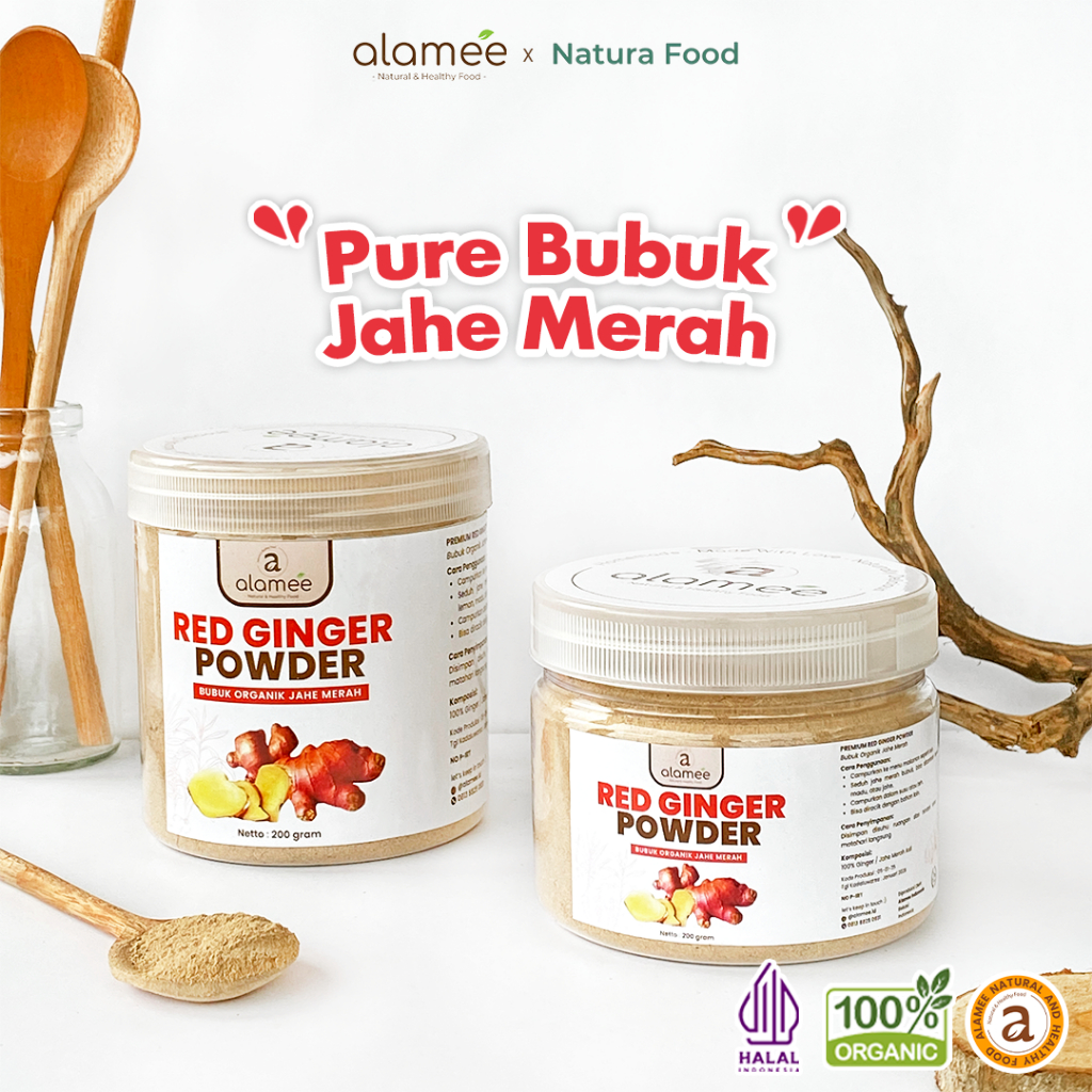 

ALAMEE Red Ginger Powder Premium Minuman Jahe Merah Bubuk Tanpa Campuran Sehat Serbuk Minuman