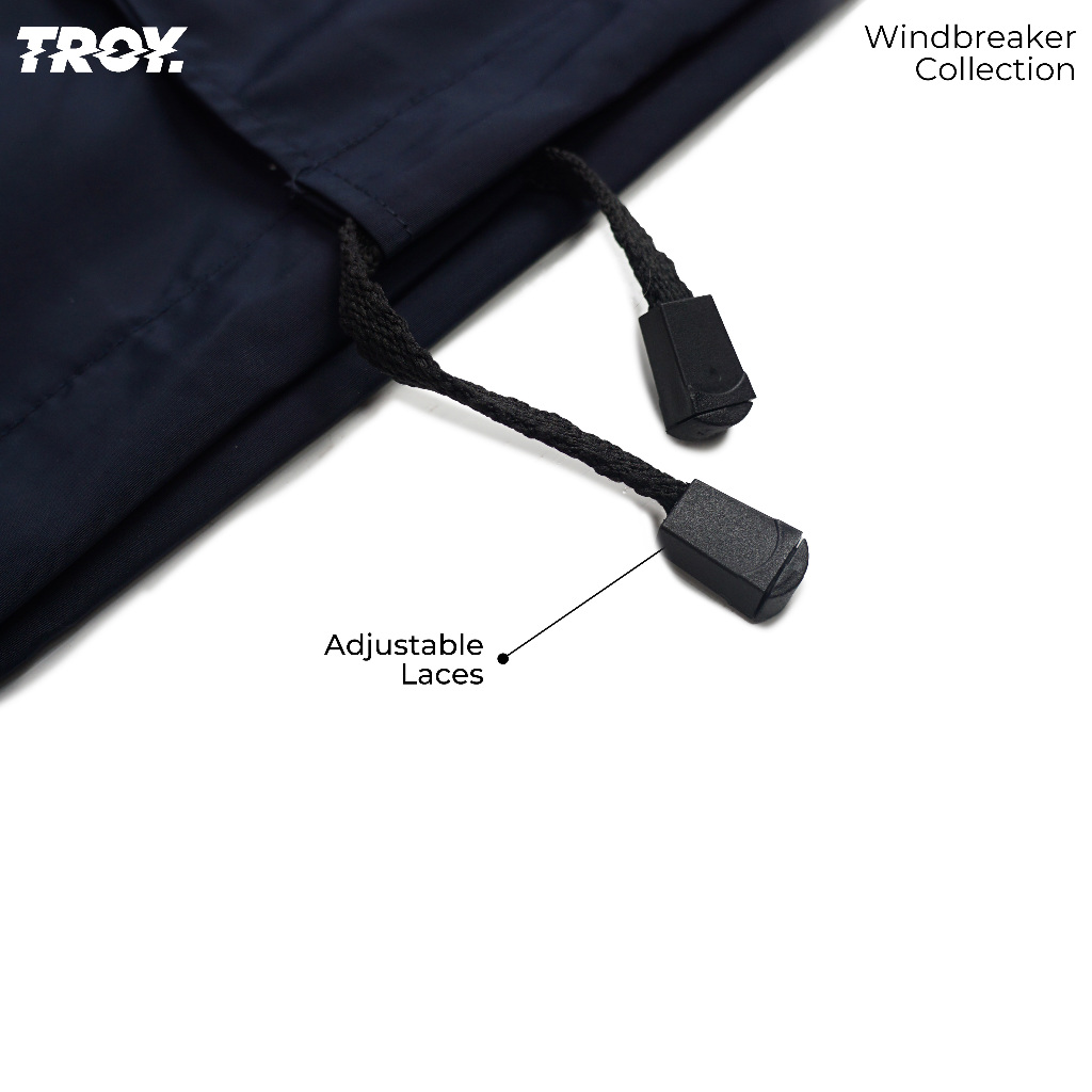 Troy Company Coach Jacket Troy Club Navy - Jaket Windbreaker Biru Navy WN 3133