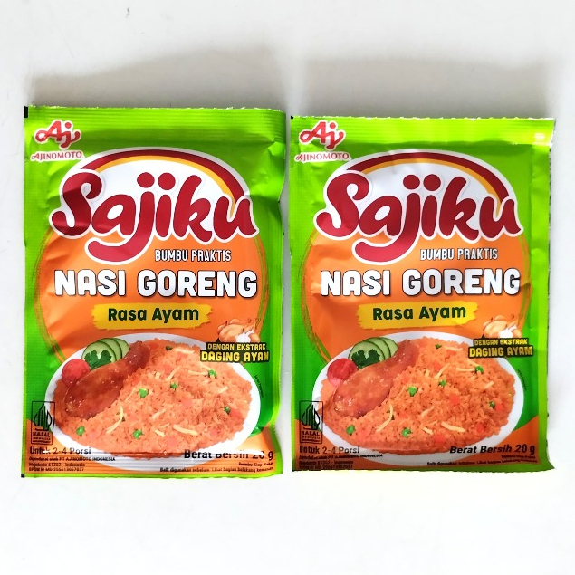 

Bumbu Nasi Goreng Sajiku Rasa Ayam 20gr Bumbu Praktis Halal BPOM