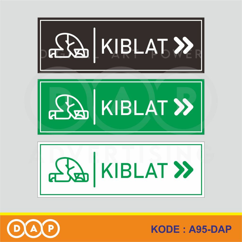 

A95 - Acrylic Sign, Stiker Akrilik Arah Kiblat, Tahan Air, Termurah, dan Bisa Custom