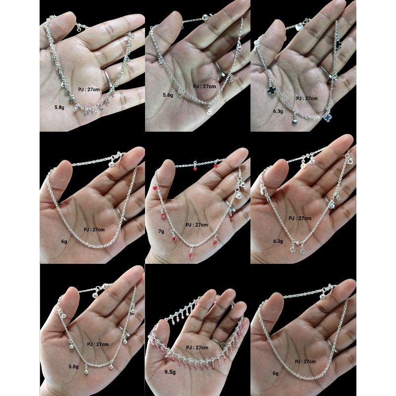 Gelang Kaki Perak Dewasa