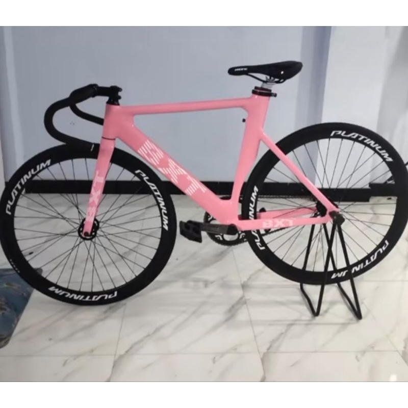 Sepeda custom Fixie BXT pink murah