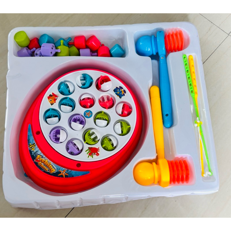 MAINAN ANAK PANCING IKAN PANCINGAN SET PALU DAN UMPAN