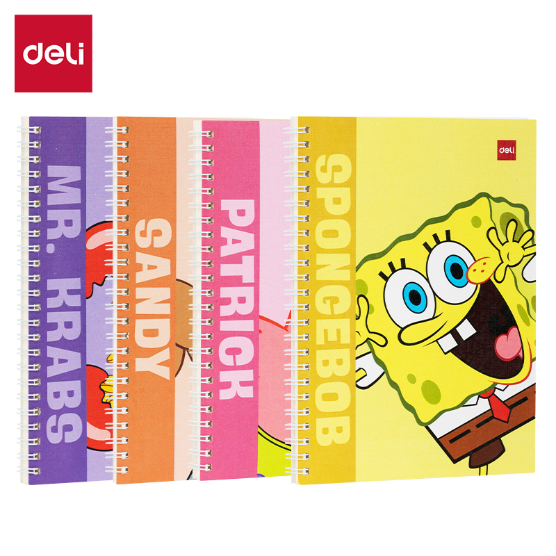 

Deli LA560 Spiral Notebook Spongebob Student Buku Tulis Catatan A5