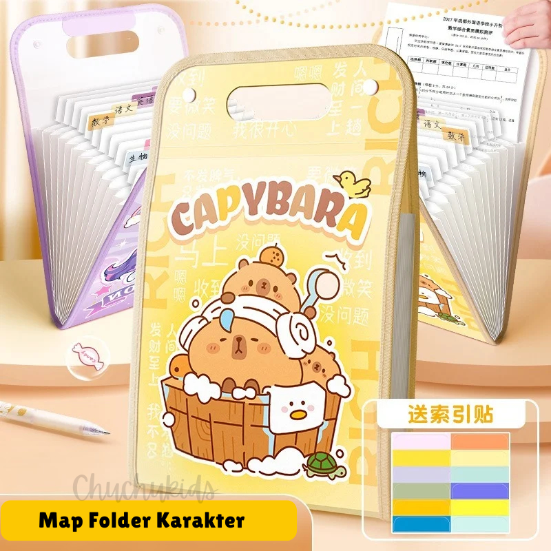 

Map Folder/ Tas File Transparan/ Tempat Berkas Multi Layer Cute File Organizer Folder Bag Tas Dokumen