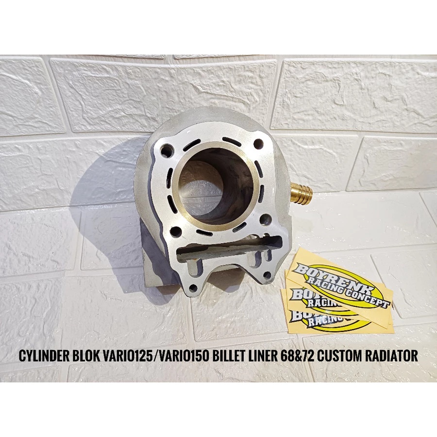 CYLINDER BLOK VARIO 125 VARIO 150 BILLET MODEL FFA LINER LUAR 68 & 72 RADIATOR ONN -BOYRENK