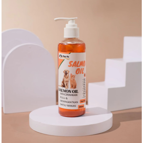 Top - 60ml - 250ml - MINYAK IKAN SALMON / SALMON OIL / MINYAK SALMON / MINYAK IKAN / VITAMIN BULU KU