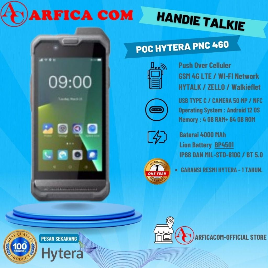 HYTERA PNC 460 POC HT HYTERA PNC460 ORIGINAL GARANSI RESMI