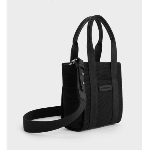 Preloved | Tas Charles & Keith Tote Bag Kay Canvas Mini - Black
