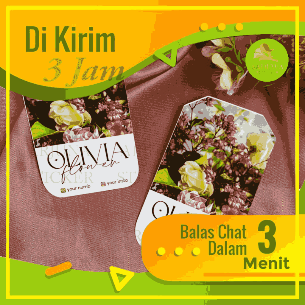 

Label Baju Bentuk Custom Hang Tag Hijab Jilbab Florist Premium Gantung Buket Bunga Sadewa Hangtag