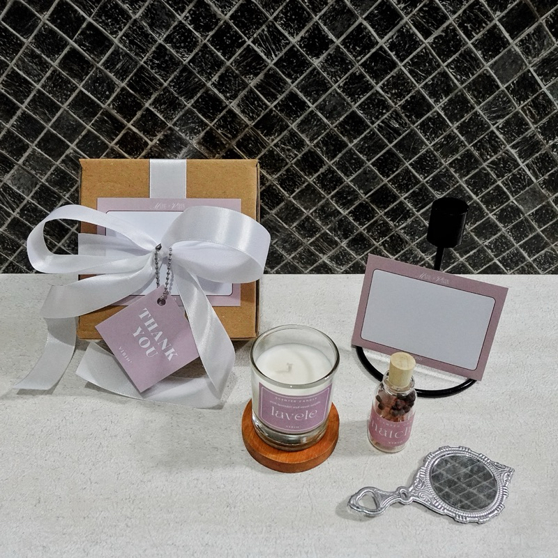 

EMARA Hampers Gift Box Scented Candle Pink Edition by VIBIN’ | souvenir wedding | kado wisuda | kado ulang tahun | kado wedding
