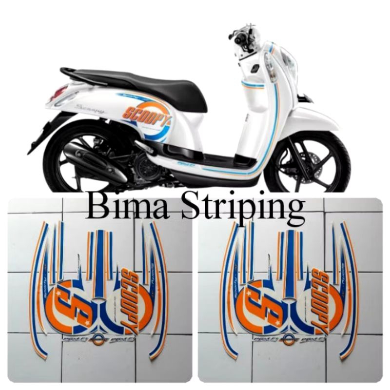 STIKER STRIPING LIS LES PLAT BODY MOTOR HONDA SCOOPY SPORTY 2015