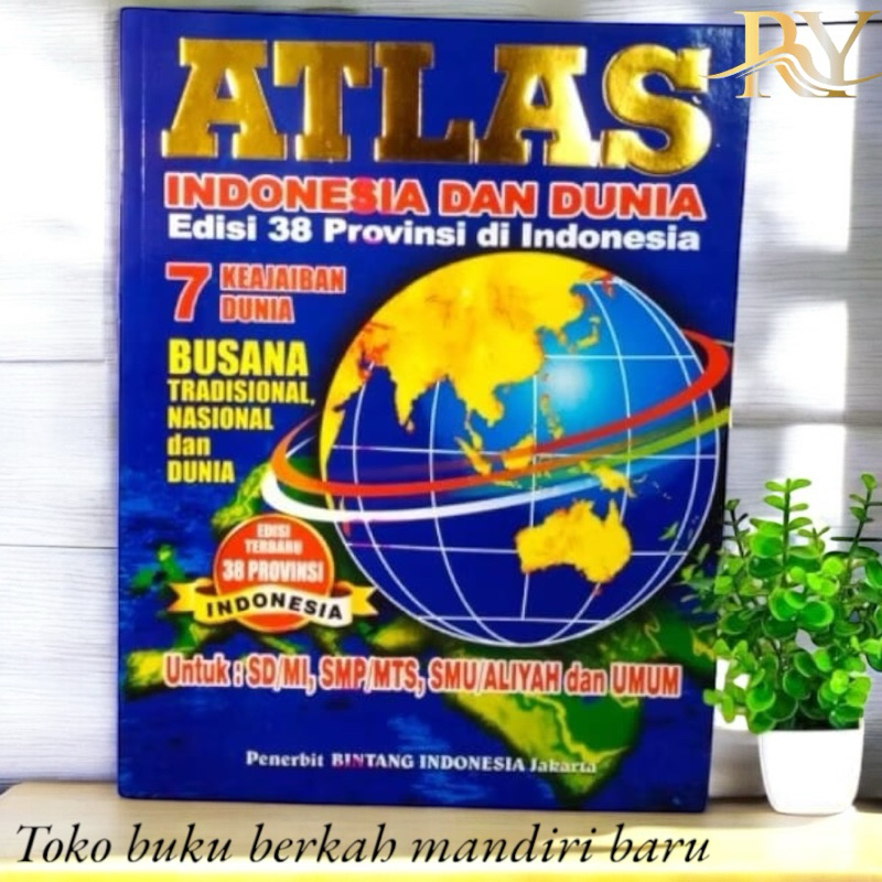 buku atlas indonesia dan dunia 38 povinsi jumbo