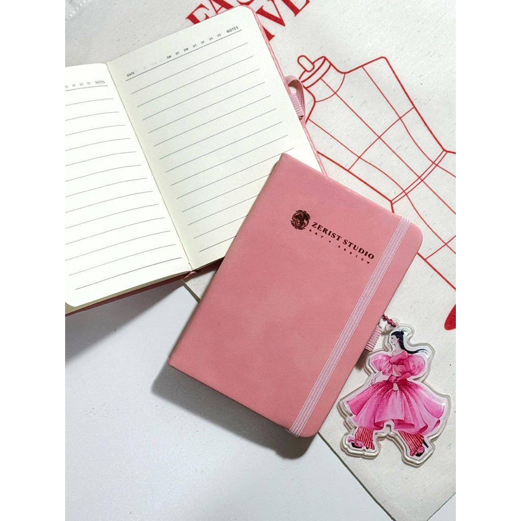 

Notebook Pocket A6 Pink Bludru | Notebook Merchandise Zerist Studio