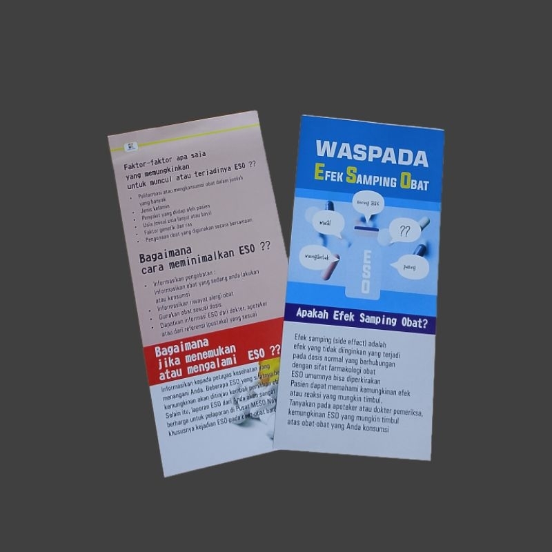 Flyer Kesehatan, Flyer Efek Samping Obat, Brosur Murah, Brosur Farmasi