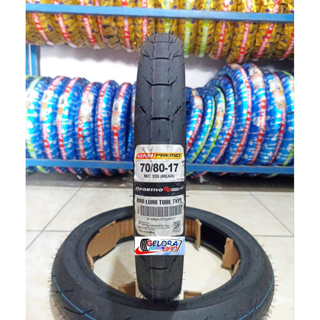 Ban Aspira Premio Sportivo RS Drag 70/80-17 Ban Soft Compound ban montor ring 17 ban babyloc ban 70/