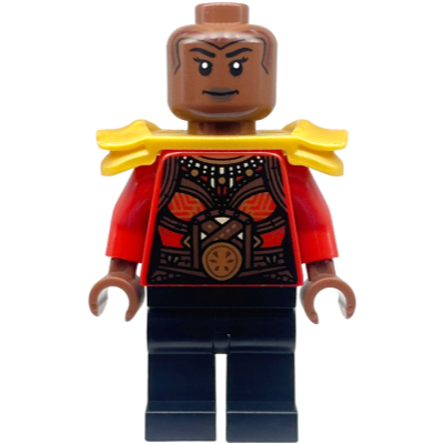 Lego Minifigure sh0870 Okoye - Red Top, Shoulder Armor